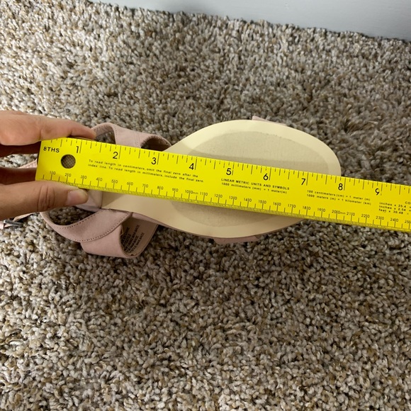 JustFab Perenna Heeled Sandal Pink Suede Chunky Heel size 9 - Picture 13 of 14